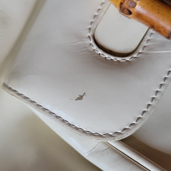 Gucci Bamboo white leather backpack - Picture 6 of 11